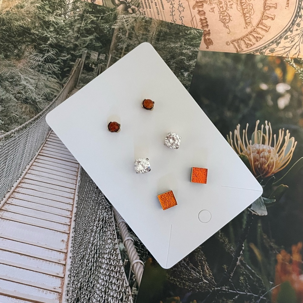 💫vintage stud set of 3